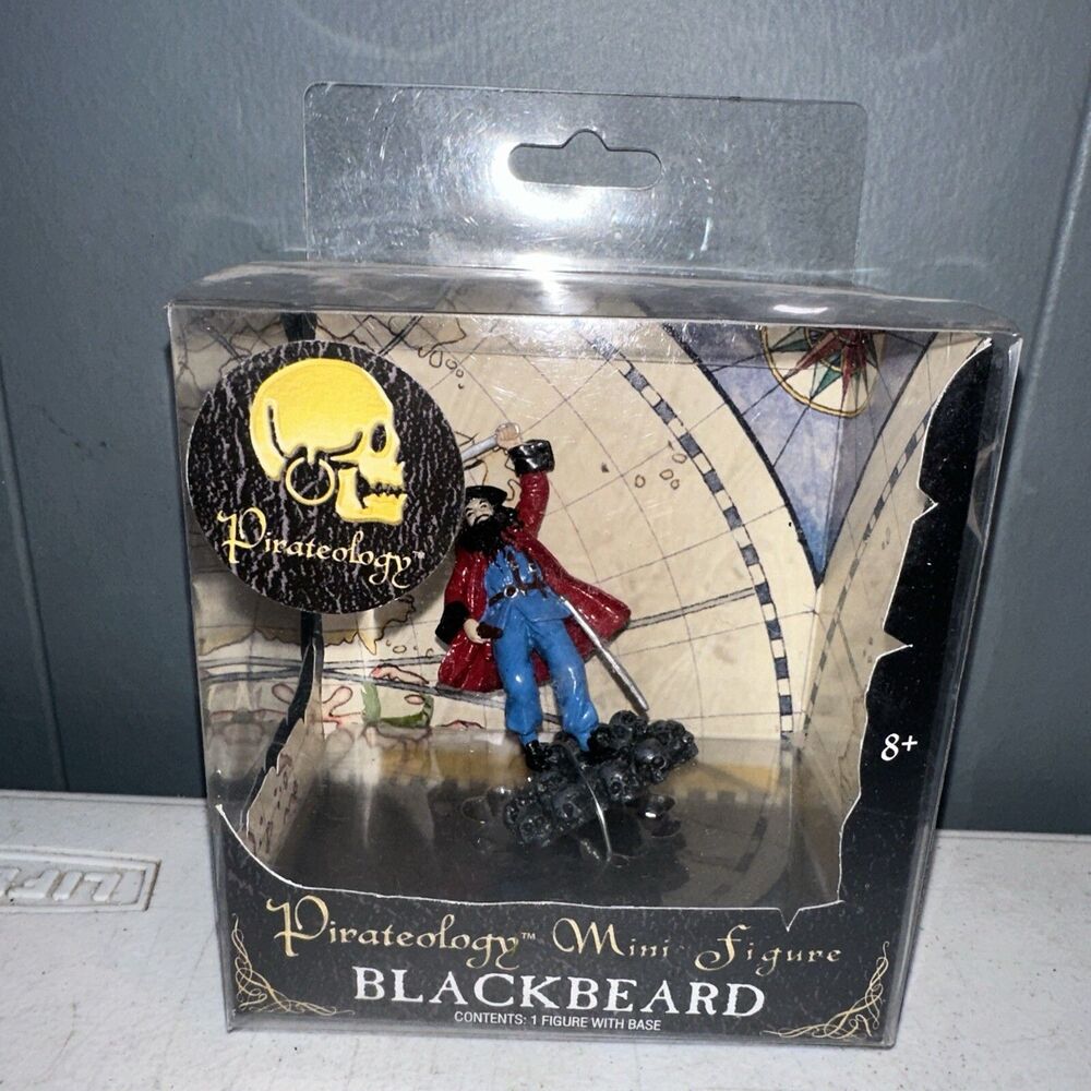 Pirateology Blackbeard Mini Action Figure With Base Sababa Toys 2006